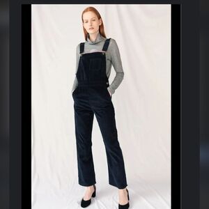 M.i.h jeans navy corduroy straight leg jumpsuit